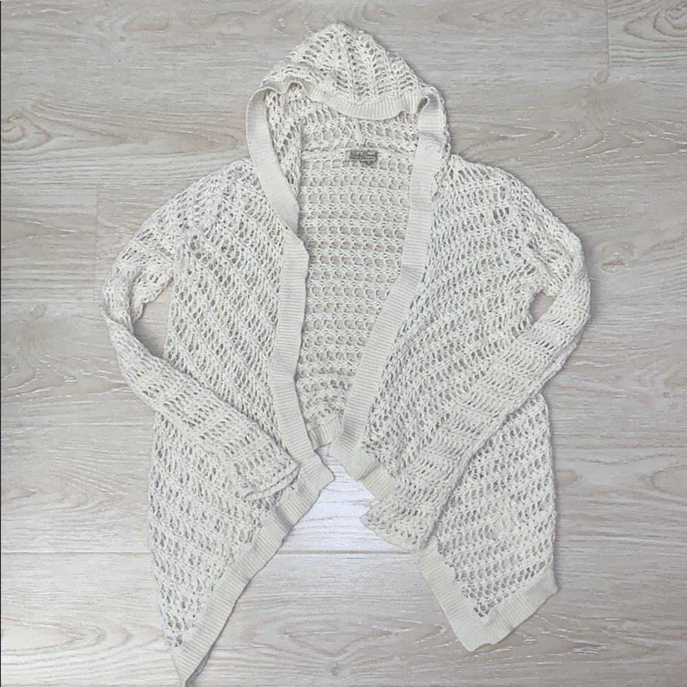Lucky Brand Crochet Cardigan Sweater Women’s Small